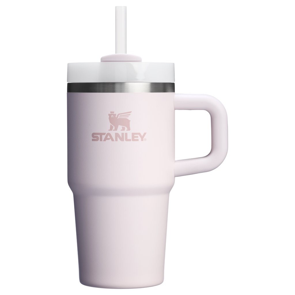 Splash-Resistant FlowState The Quencher H2.O Flowstate Tumbler | Stanley Create D274S - 40oz Large Capacity Car-Cup Friendly Quencher - Rose Quartz 2.0