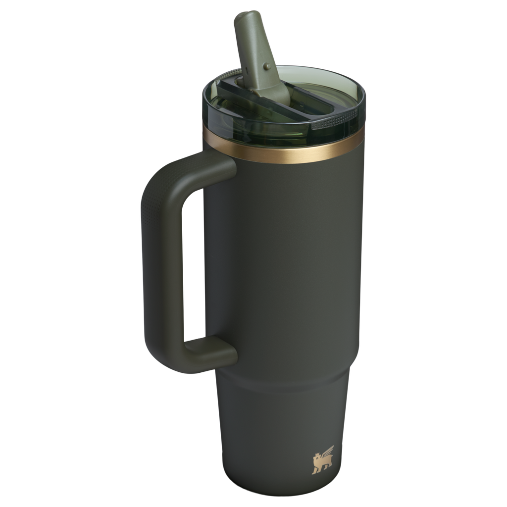 Splash-Resistant FlowState The Quencher H2.0 Flowstate Tumbler D051L - Double-Wall Vacuum Insulated Travel Tumbler with Straw Detail