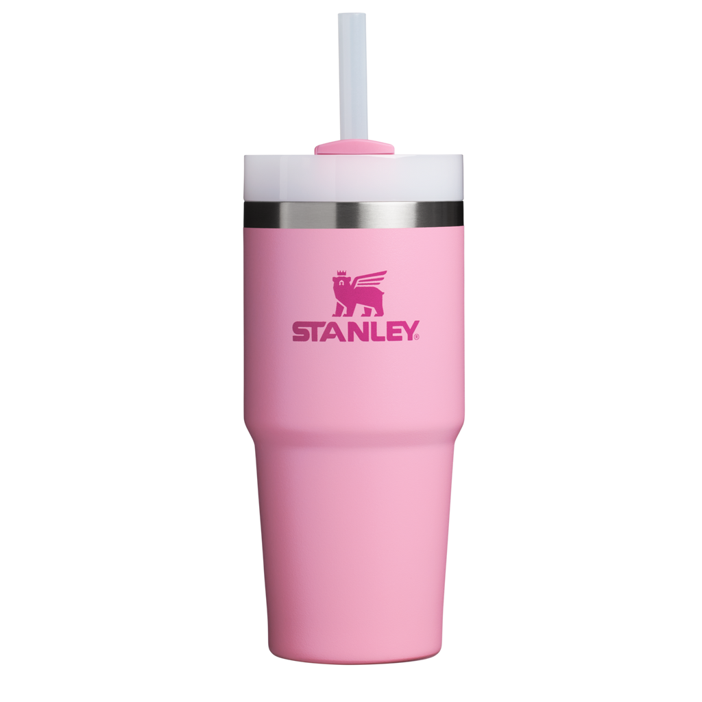 Splash-Resistant FlowState The Quencher H2.0 Flowstate Tumbler  | Stanley Create D329E - Double-Wall Vacuum Insulated Travel Tumbler with Straw Detail