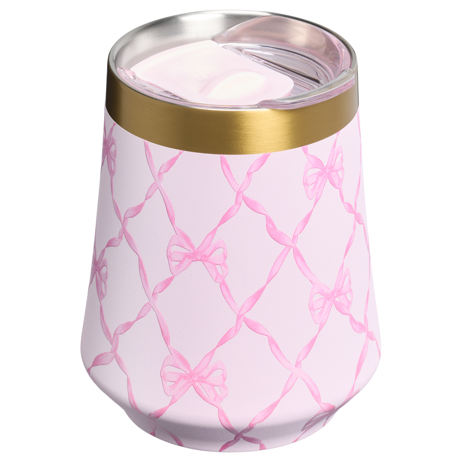 Elegant Stemless Stanley 1913 x LoveShackFancy Holiday Reserve Wine Tumbler D204X - Elegant Stemless Vacuum Insulated Wine Tumbler Detail
