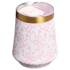 Premium Matte Stanley 1913 x LoveShackFancy Holiday Reserve Wine Tumbler D367F - Shatterproof Flavor-Preserving Cocktail Tumbler with Lid Detail