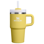 Splash-Resistant FlowState The Quencher H2.O Flowstate Tumbler | Stanley Create D274S - 40oz Large Capacity Car-Cup Friendly Quencher - Daffodil
