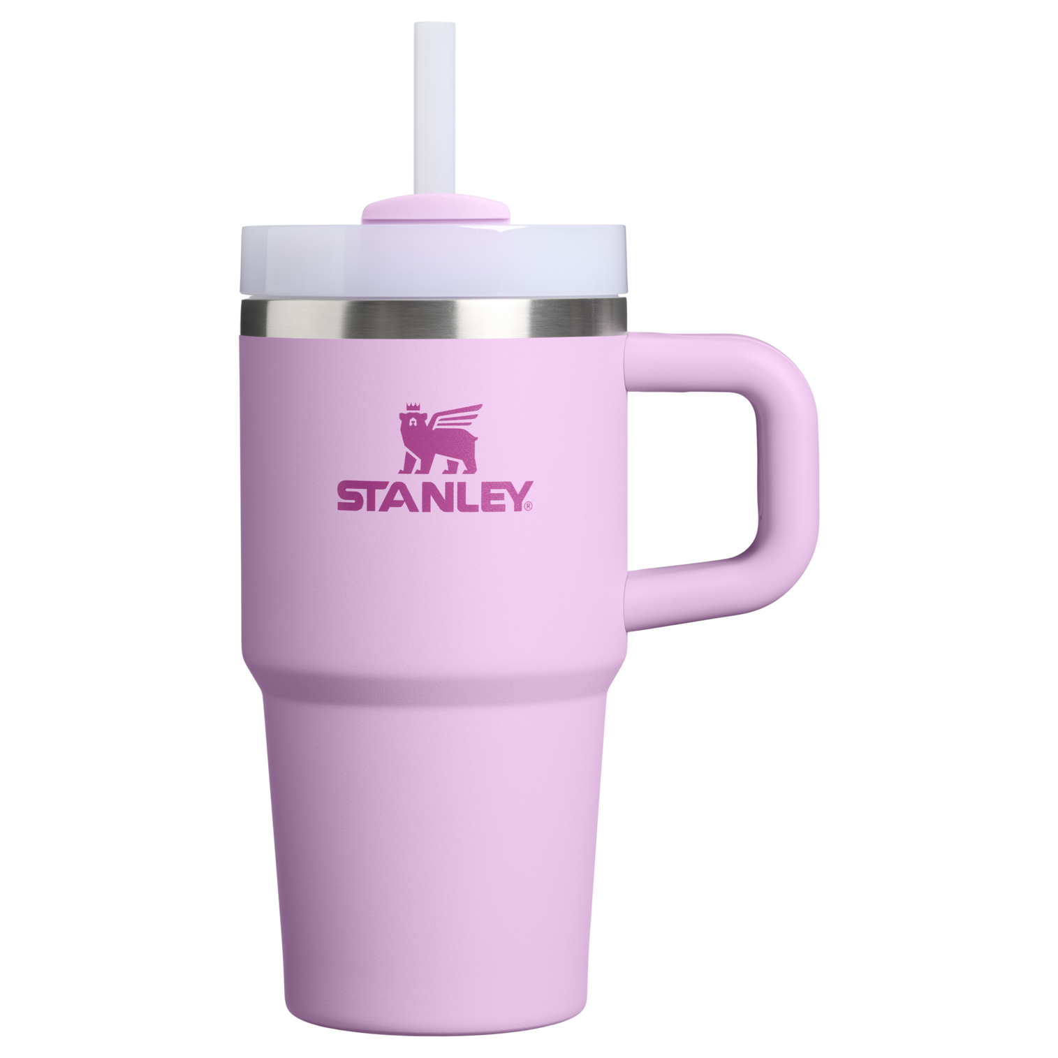 Splash-Resistant FlowState The Quencher H2.O Flowstate Tumbler | Stanley Create D274S - 40oz Large Capacity Car-Cup Friendly Quencher - Soft Orchid