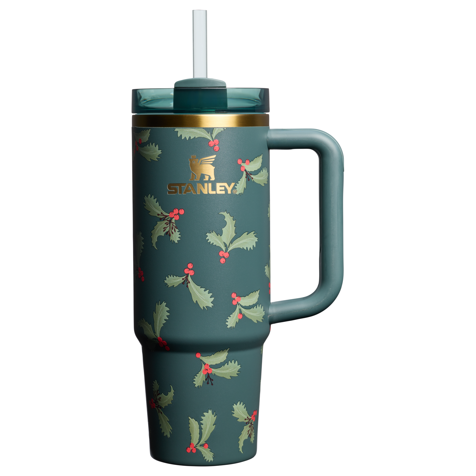 Car-Cup Friendly The Cheers & Cheer Quencher H2.0 Flowstate Tumbler D189S - Premium Stainless Steel Straw Cup for All-Day Hydration - Holiday Botanical