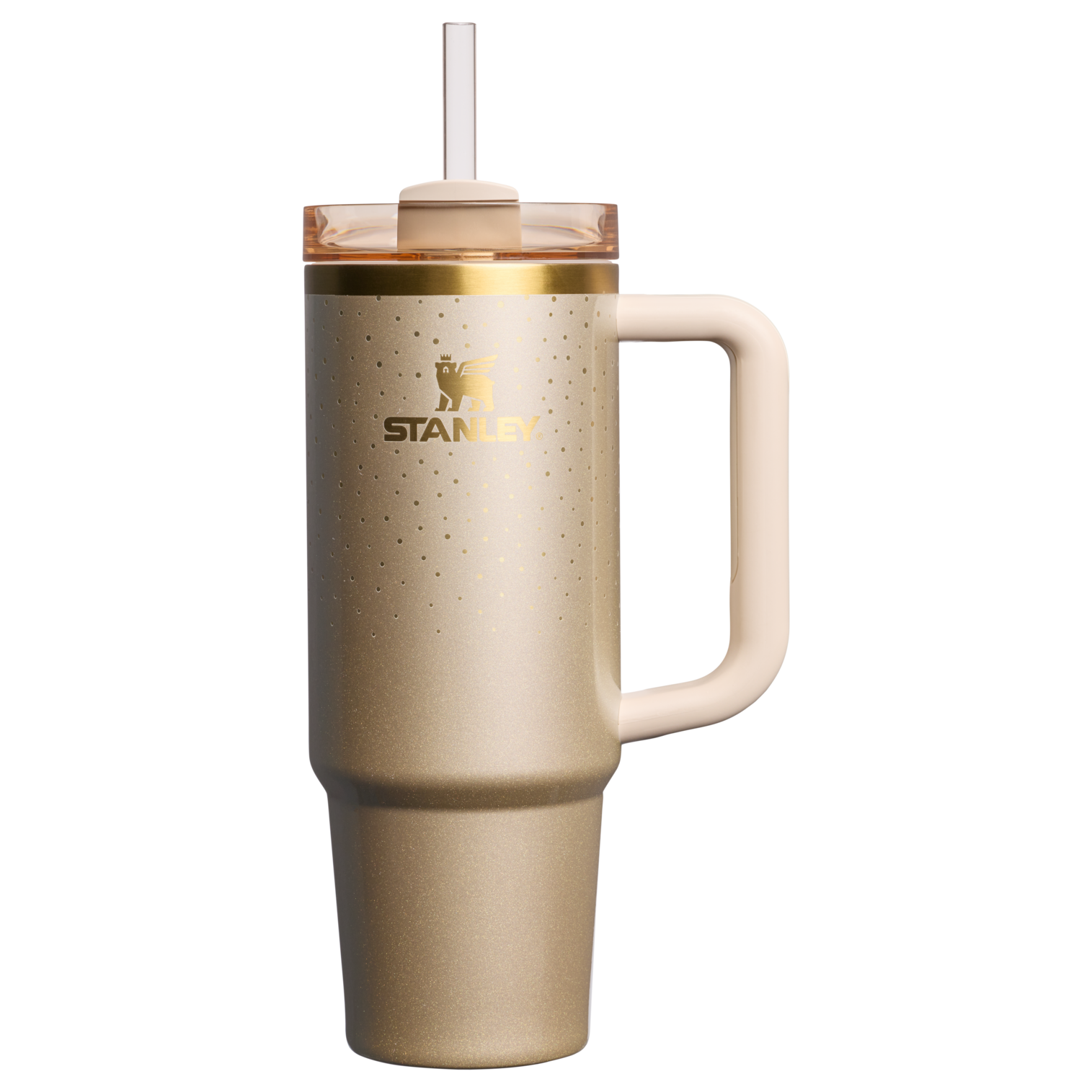 Car-Cup Friendly The Cheers & Cheer Quencher H2.0 Flowstate Tumbler D189S - Premium Stainless Steel Straw Cup for All-Day Hydration - Prosecco Shimmer