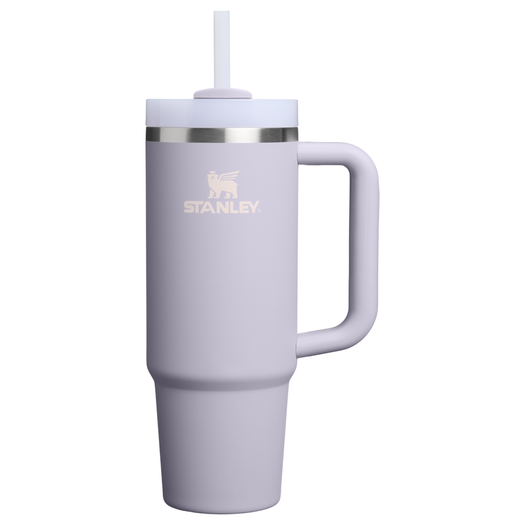 Splash-Resistant FlowState The Quencher H2.0 Flowstate Tumbler D051L - Double-Wall Vacuum Insulated Travel Tumbler with Straw - Purple Dust