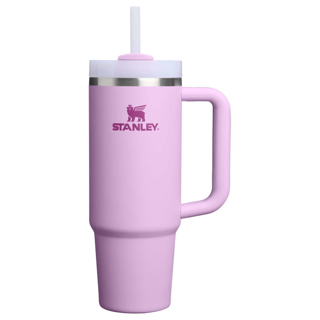 Splash-Resistant FlowState The Quencher H2.0 Flowstate Tumbler D051L - Double-Wall Vacuum Insulated Travel Tumbler with Straw - Soft Orchid