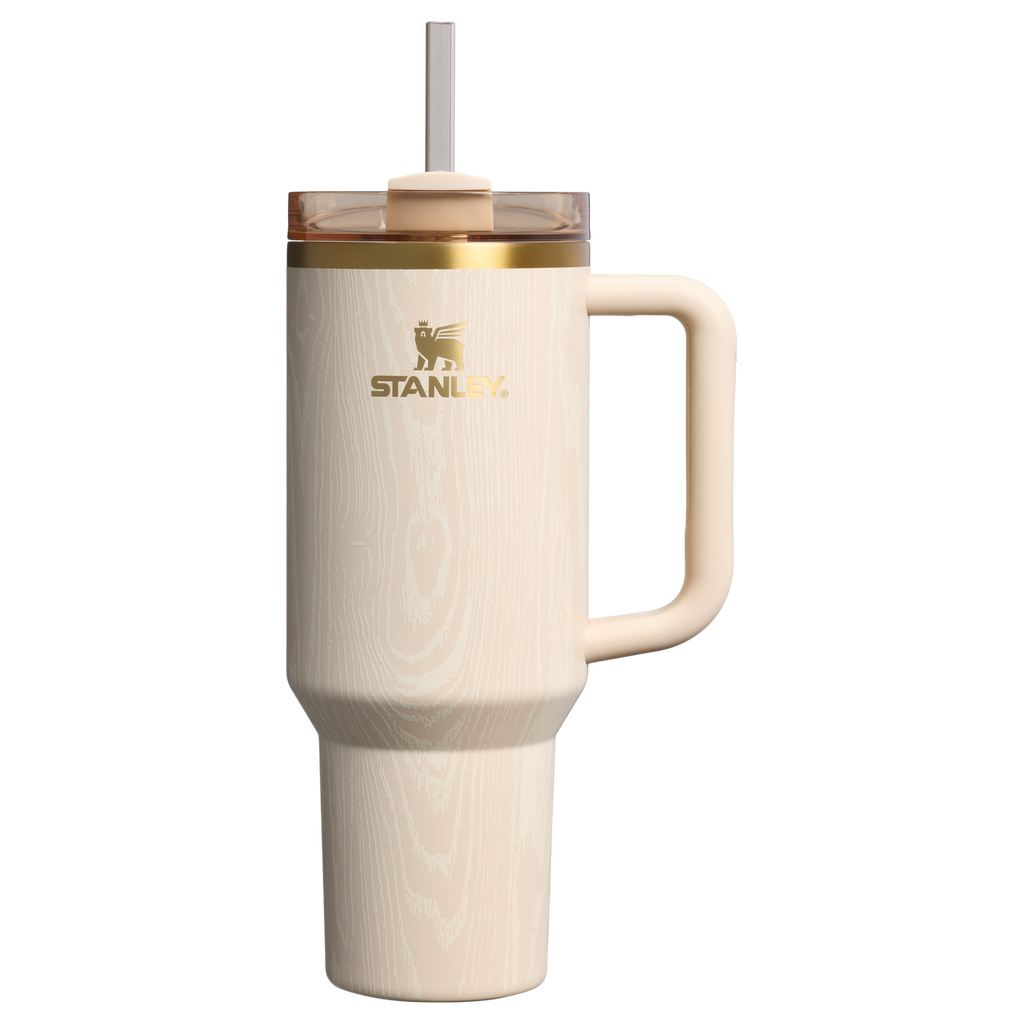 Insulated Travel The Cheers & Cheer Quencher H2.0 Flowstate Tumbler D188Q - 40oz Large Capacity Car-Cup Friendly Quencher - Birch Woodgrain