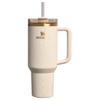 Insulated Travel The Cheers & Cheer Quencher H2.0 Flowstate Tumbler D188Q - 40oz Large Capacity Car-Cup Friendly Quencher - Birch Woodgrain
