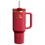 Insulated Travel The Cheers & Cheer Quencher H2.0 Flowstate Tumbler D188Q - 40oz Large Capacity Car-Cup Friendly Quencher - Holly Berry Gloss