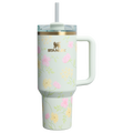 Car-Cup Friendly The Easter Quencher H2.0 Flowstate Tumbler D256K - Double-Wall Vacuum Insulated Travel Tumbler with Straw - Spring Blossoms