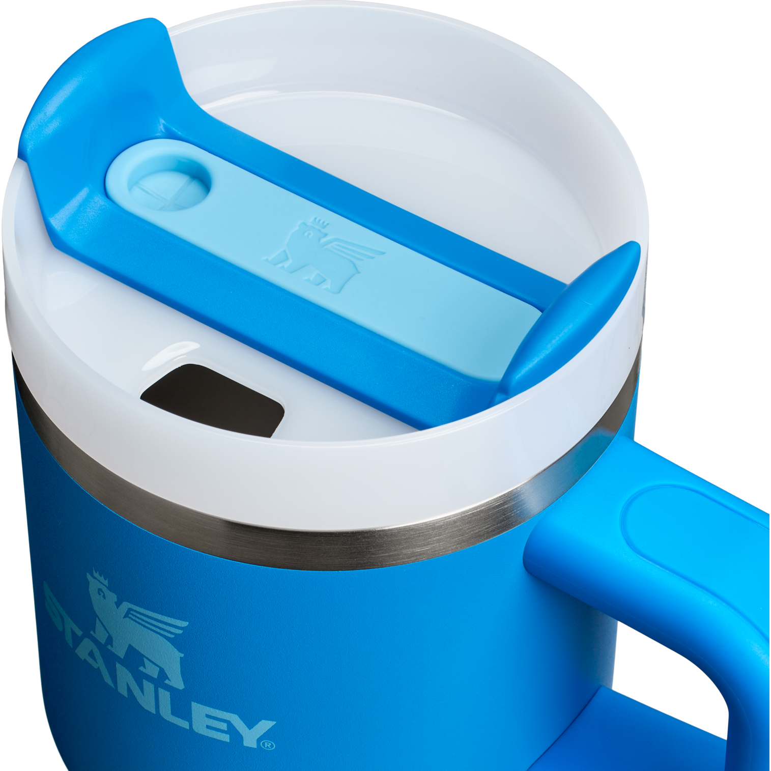 Splash-Resistant FlowState The Quencher H2.O Flowstate Tumbler with Handle | Stanley Create D309N - Premium Stainless Steel Straw Cup for All-Day Hydration Detail