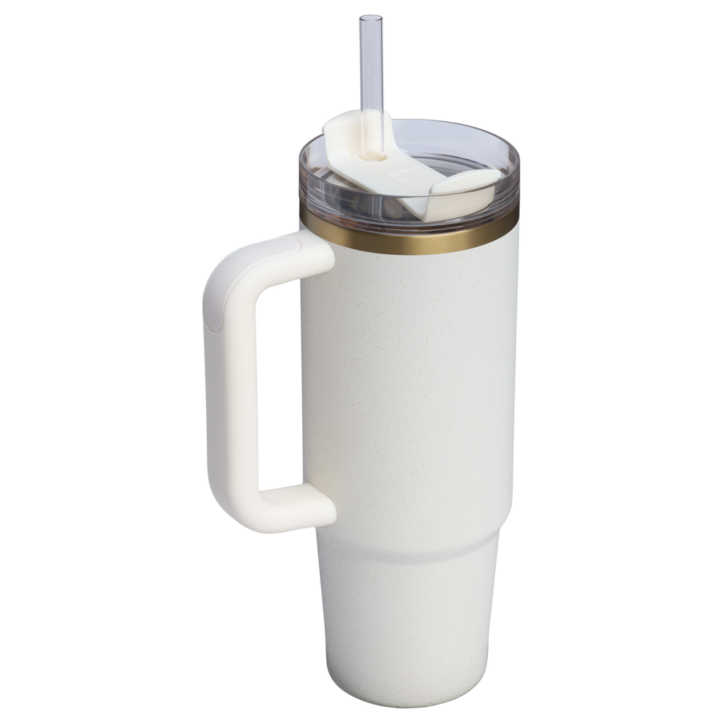 Double-Wall Vacuum The Quencher H2.0 Flowstate Tumbler | Stanley Create D331C - FlowState 3-Position Lid Insulated Travel Mug Detail