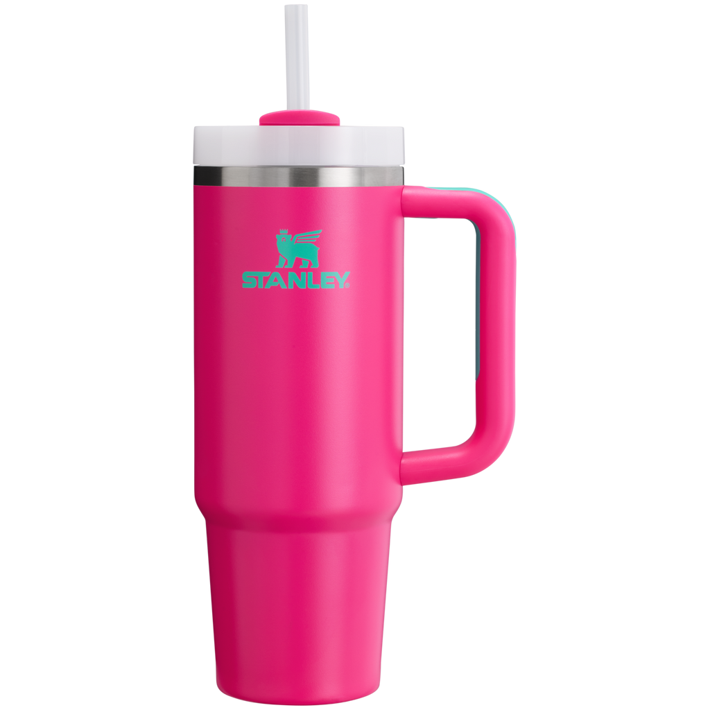 Splash-Resistant FlowState The Quencher H2.0 Flowstate Tumbler D051L - Double-Wall Vacuum Insulated Travel Tumbler with Straw Detail