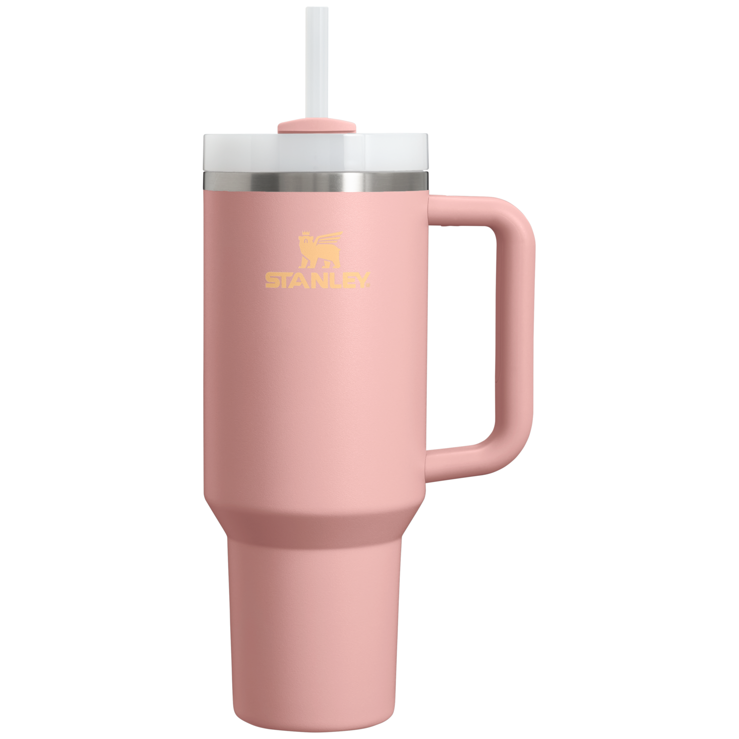 Double-Wall Vacuum The Quencher H2.0 Flowstate Tumbler  | Stanley Create D332L - Premium Stainless Steel Straw Cup for All-Day Hydration - Peach Rose