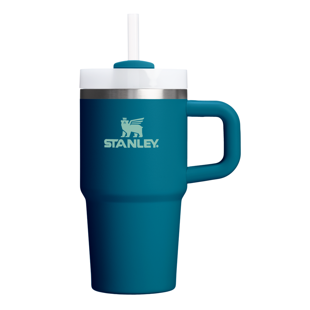 Splash-Resistant FlowState The Quencher H2.O Flowstate Tumbler | Stanley Create D274S - 40oz Large Capacity Car-Cup Friendly Quencher - Coastal Teal