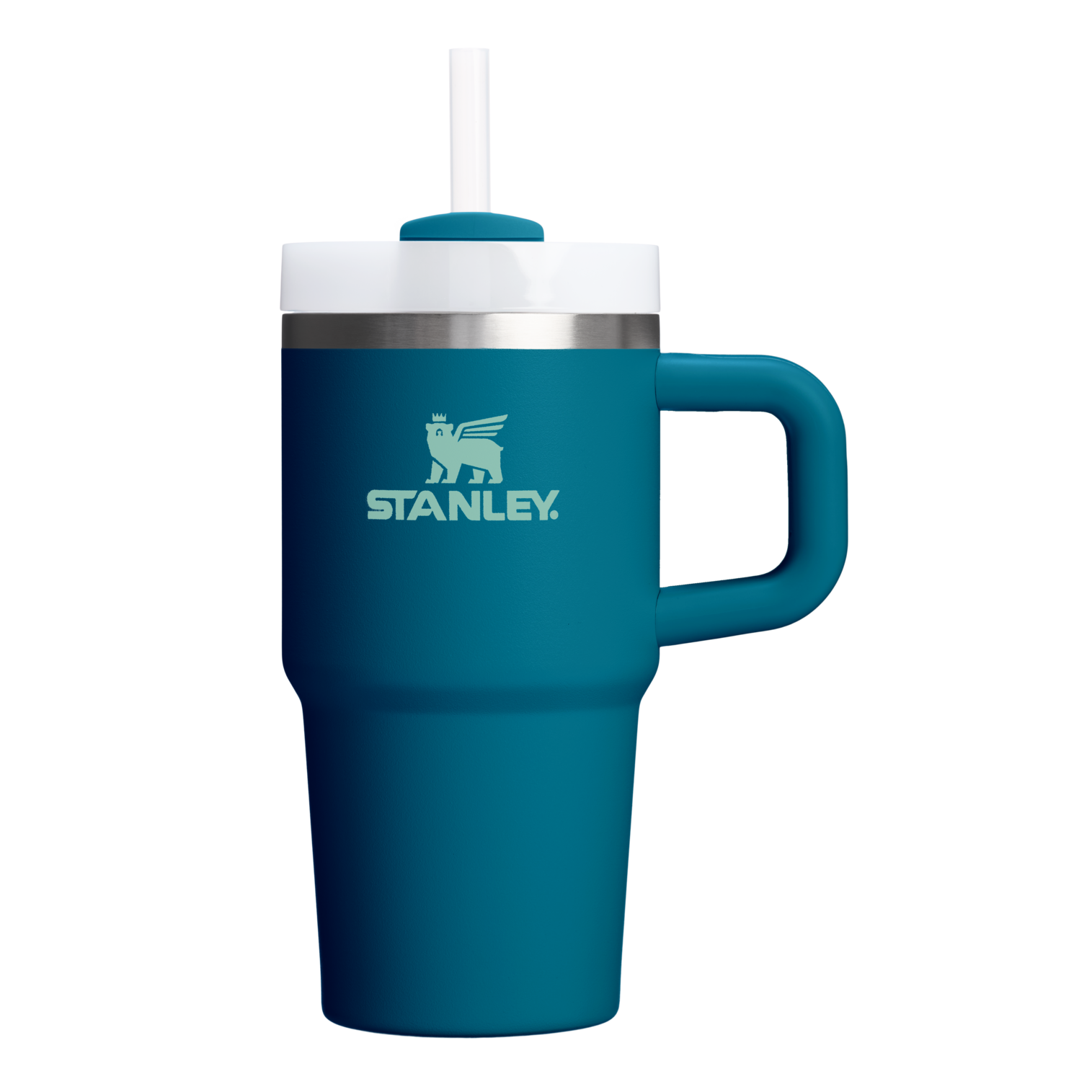 Splash-Resistant FlowState The Quencher H2.O Flowstate Tumbler | Stanley Create D274S - 40oz Large Capacity Car-Cup Friendly Quencher - Coastal Teal