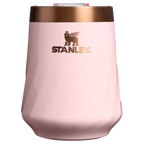 Elegant Stemless The Valentine’s Day Textured Reserve Wine Tumbler D233K - Shatterproof Flavor-Preserving Cocktail Tumbler with Lid - Pink Velvet Gloss