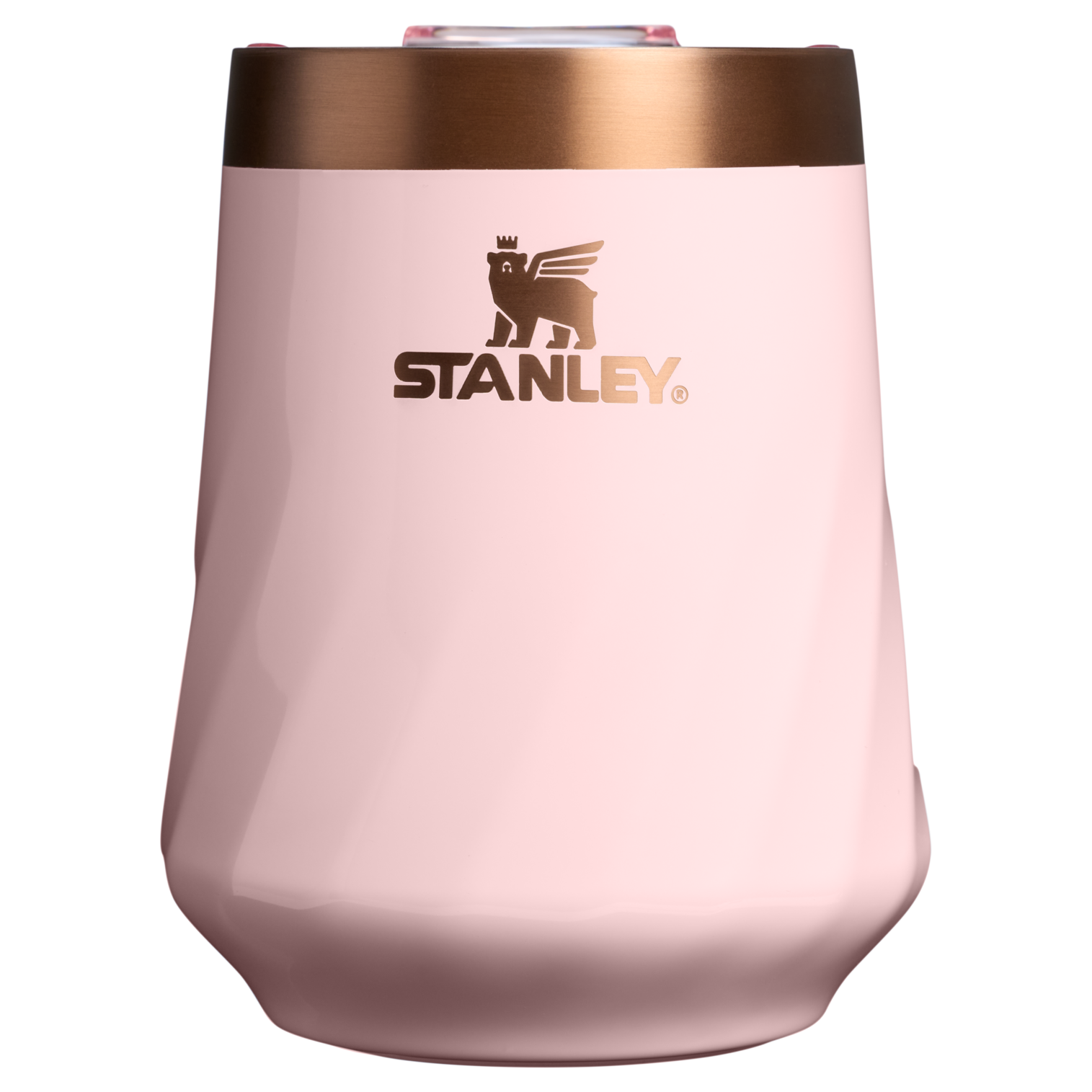 Elegant Stemless The Valentine’s Day Textured Reserve Wine Tumbler D233K - Shatterproof Flavor-Preserving Cocktail Tumbler with Lid - Pink Velvet Gloss