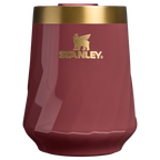 Elegant Stemless The Valentine’s Day Textured Reserve Wine Tumbler D233K - Shatterproof Flavor-Preserving Cocktail Tumbler with Lid - Red Velvet Gloss