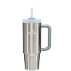 Splash-Resistant FlowState The Quencher H2.0 Flowstate Tumbler D051L - Double-Wall Vacuum Insulated Travel Tumbler with Straw Detail